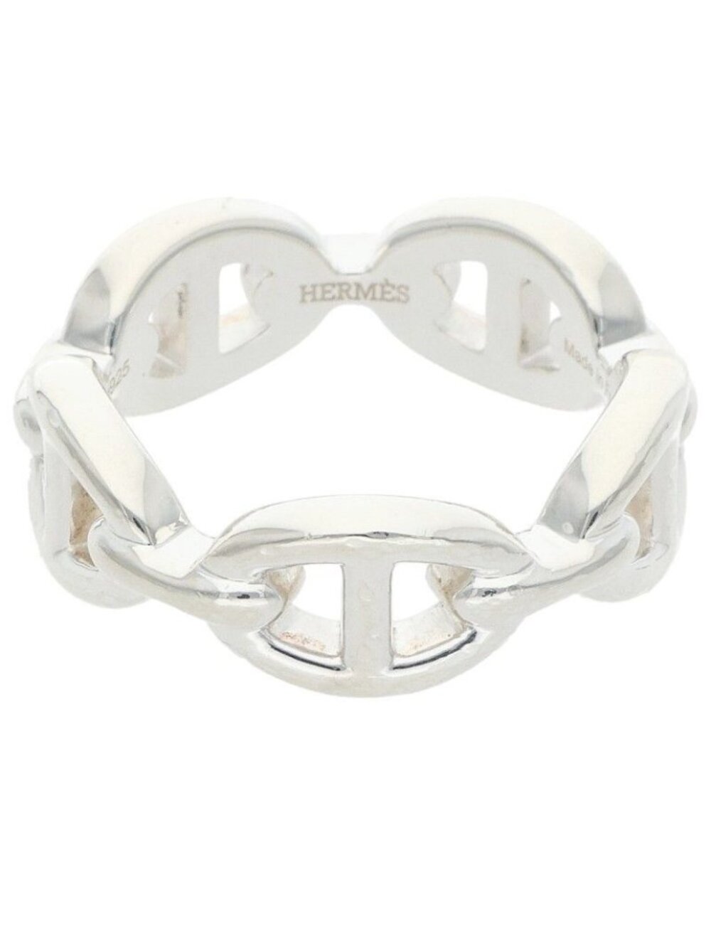 Hermes Chaine D'ancre Enchainee PM Silver Ring